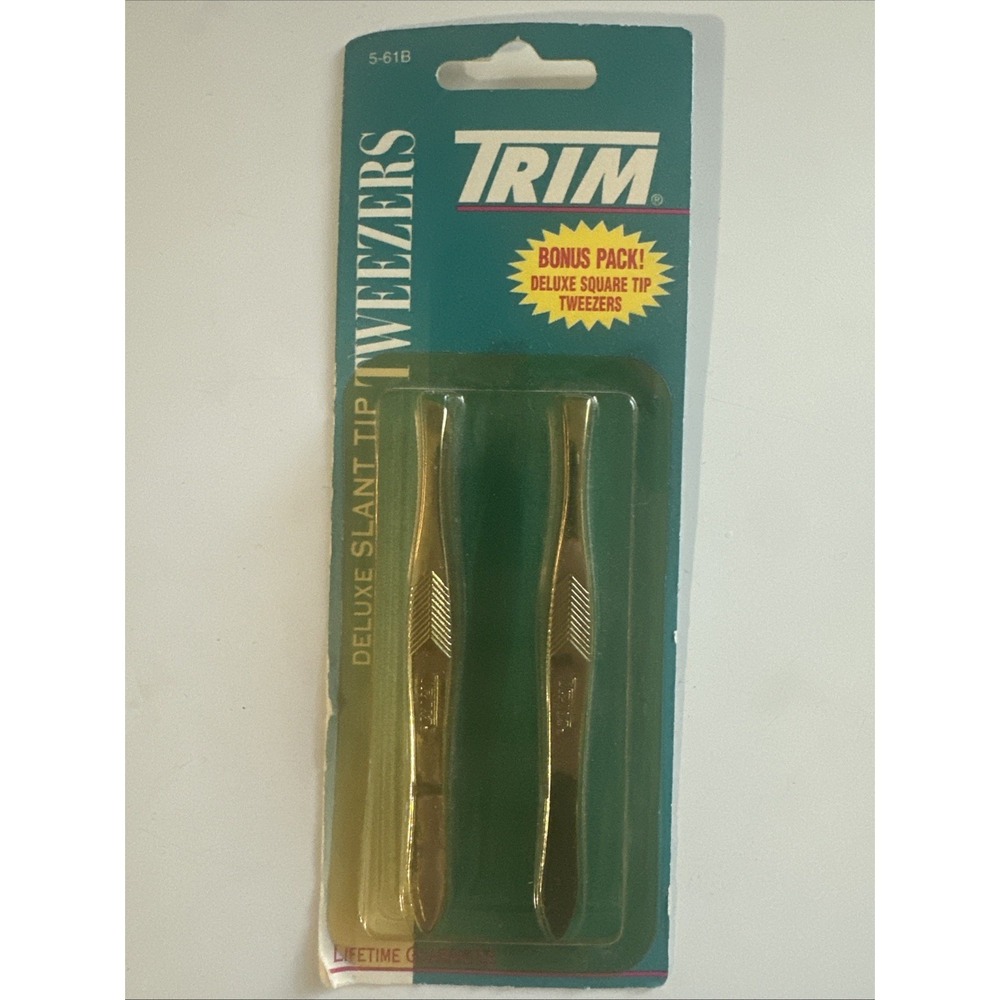 Trim Deluxe Slant Tip Tweezers Two Pack 5-61B